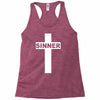 sinner christian god bible new Racerback Tank