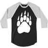 large bear paw print crew neck long sleeve 3/4 Sleeve Shirt