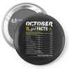 October Girl Facts Scorpio Pin-back button