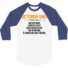 October Girl Hated By Many 3/4 Sleeve Shirt