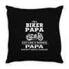 i'm a biker papa just like a normal papa except much cooler Throw Pillow