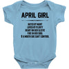April Girl Hated By Many Baby Onesie