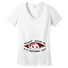 September Peeking Out Baby Girl Women's V-Neck T-Shirt