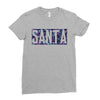 santa colorful glitter Ladies Fitted T-Shirt