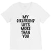 my girlfriend lifts more than you (2) V-Neck Tee