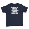 if found on ground please drag across finish line Youth Tee