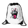scary skull Drawstring Bags