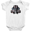 skull unlcle sam guns Baby Onesie