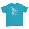 she wants the d black Youth Tee