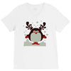 christmas t shirt santa reindeer penguin novelty xmas V-Neck Tee
