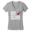 bears beets battlestar galactica Women's V-Neck T-Shirt