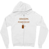 Grandpa Powered by coffee Zipper Hoodie