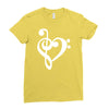 musik notes Ladies Fitted T-Shirt
