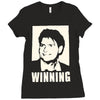 charlie sheen   winning   official Ladies Fitted T-Shirt