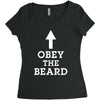 obey the beard funny Women's Triblend Scoop T-shirt