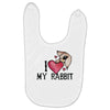 i love my rabbit Baby Bibs
