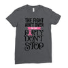 the fight ain't over so the party don't stop Ladies Fitted T-Shirt