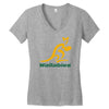 wallabies gold logo Women's V-Neck T-Shirt