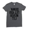 i'll never let you down Ladies Fitted T-Shirt