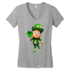 DABBİNG LEPRECHAUN Women's V-Neck T-Shirt