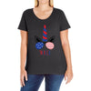 4th of July Ladies Curvy T-Shirt