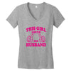 Girl Loves Her husband Women's V-Neck T-Shirt