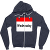 title of day of the week wednesday day of the week Zipper Hoodie