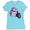 mega flipped off Ladies Fitted T-Shirt