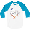 music expresses clef heart girls 3/4 Sleeve Shirt