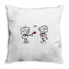 cute love robots Throw Pillow