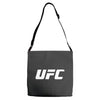 ufc white logo Adjustable Strap Totes