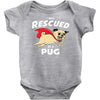rescued by pug1 Baby Bodysuit
