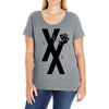mgk t xx shirt flower black rose Ladies Curvy T-Shirt