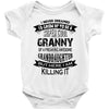 Super Cool Granny Of A Freaking Awesome Granddaughter Baby Onesie