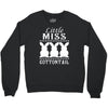 little miss cottontail cute bunny easter Crewneck Sweatshirt