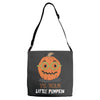 spec tacular pumpkin Adjustable Strap Totes