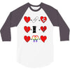 ls lesbian full heart 3/4 Sleeve Shirt