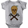 skull wood Baby Onesie