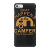 what happens in camper stays in camper vintage style camp funny iPhone 7 Case