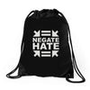 negate hate Drawstring Bags