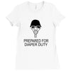 prepared for diaper Ladies Fitted T-Shirt