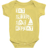 eat sleep sail repeat Baby Onesie