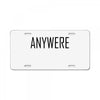 anywere License Plate