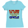 i'm cute see my uncle Ladies Fitted T-Shirt