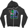 spooky city creatures   hockey team Zipper Hoodie