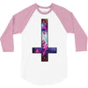 inverted galaxy cross funny  religion banter space fashion new 3/4 Sleeve Shirt
