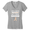 Once a Cancer Patient Now a Cancer Survivor Women's V-Neck T-Shirt