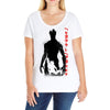 crazy rocket guardians japan poster shape cosmos space fighters Ladies Curvy T-Shirt