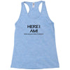 funny t shirt here i am! what are your other two wishes rude tee offen Racerback Tank
