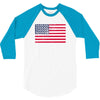 t-rex vintage american flag 3/4 Sleeve Shirt